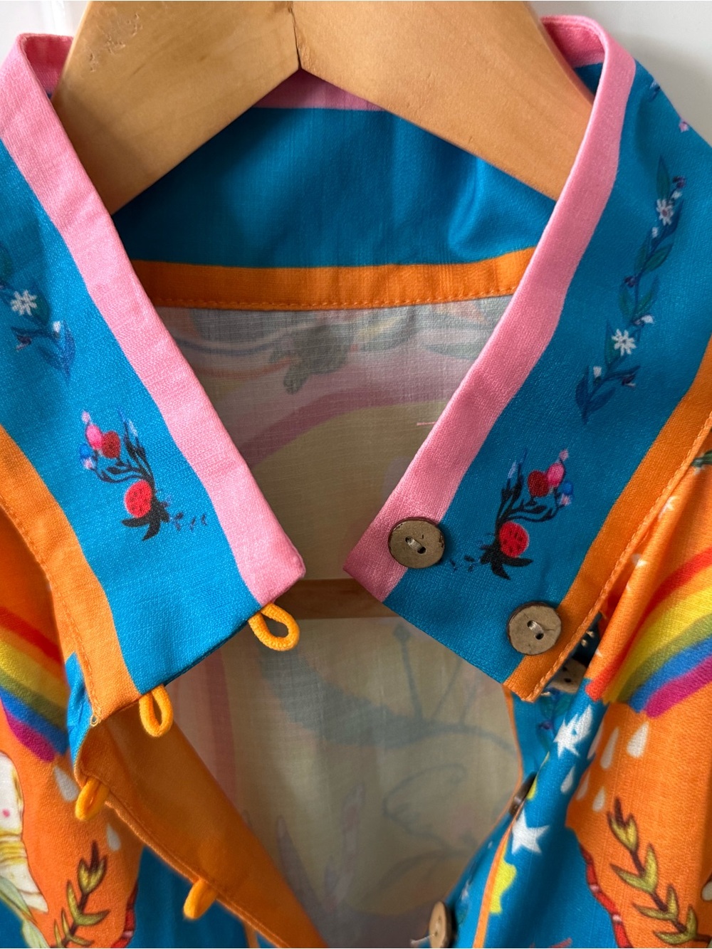 Colorful Floral Mix Pink, Teal & Orange Luxury Brand inspire Dress.